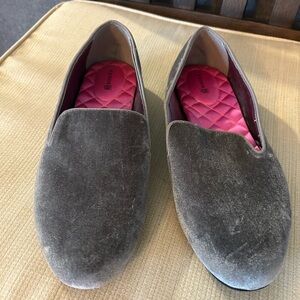 Birdies Velvet Silver Loafers